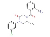 2-{[4-(3-chlorophenyl)-2-methyl-5-oxo-1-piperazinyl]carbonyl}benzonitrile