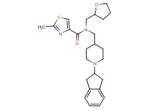 N-{[1-(2,3-dihydro-1H-inden-2-yl)-4-piperidinyl]methyl}-2-methyl-N-(tetrahydro-2-furanylmethyl)-1,3-thiazole-4-carboxamide
