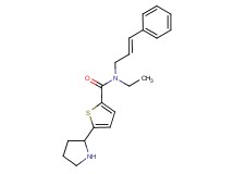 N-ethyl-N-[(2E)-3-phenyl-2-propen-1-yl]-5-(2-pyrrolidinyl)-2-thiophenecarboxamide hydrochloride