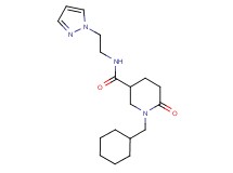 1-(cyclohexylmethyl)-6-oxo-N-[2-(1H-pyrazol-1-yl)ethyl]-3-piperidinecarboxamide