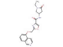 N-(1-ethyl-5-oxopyrrolidin-3-yl)-2-[(isoquinolin-5-yloxy)methyl]-1,3-oxazole-4-carboxamide