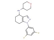 1-(3,5-difluorophenyl)-N-(tetrahydro-2H-pyran-4-yl)-4,5,6,7-tetrahydro-1H-indazol-4-amine