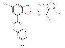 3,5-dimethyl-N-{[5-methyl-7-(2-methyl-6-quinolinyl)-2,3-dihydro-1-benzofuran-2-yl]methyl}-4-isoxazolecarboxamide