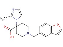 1-(1-benzofuran-5-ylmethyl)-4-(2-methyl-1H-imidazol-1-yl)piperidine-4-carboxylic acid