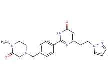 2-{4-[(4-methyl-3-oxopiperazin-1-yl)methyl]phenyl}-6-[2-(1H-pyrazol-1-yl)ethyl]pyrimidin-4(3H)-one