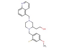 2-[1-(2-fluoro-4-methoxybenzyl)-4-(5-quinolinylmethyl)-2-piperazinyl]ethanol