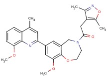 4-[(3,5-dimethyl-4-isoxazolyl)acetyl]-9-methoxy-7-(8-methoxy-4-methyl-2-quinolinyl)-2,3,4,5-tetrahydro-1,4-benzoxazepine