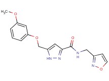 N-(3-isoxazolylmethyl)-5-[(3-methoxyphenoxy)methyl]-1H-pyrazole-3-carboxamide