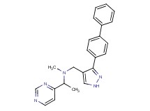 N-{[3-(4-biphenylyl)-1H-pyrazol-4-yl]methyl}-N-methyl-1-(4-pyrimidinyl)ethanamine