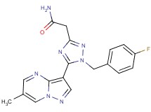 2-[1-(4-fluorobenzyl)-5-(6-methylpyrazolo[1,5-a]pyrimidin-3-yl)-1H-1,2,4-triazol-3-yl]acetamide