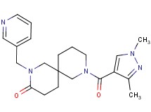 8-[(1,3-dimethyl-1H-pyrazol-4-yl)carbonyl]-2-(pyridin-3-ylmethyl)-2,8-diazaspiro[5.5]undecan-3-one