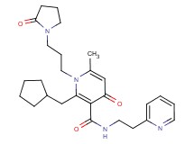 2-(cyclopentylmethyl)-6-methyl-4-oxo-1-[3-(2-oxo-1-pyrrolidinyl)propyl]-N-[2-(2-pyridinyl)ethyl]-1,4-dihydro-3-pyridinecarboxamide