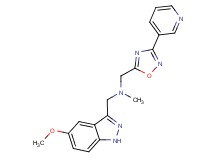 1-(5-methoxy-1H-indazol-3-yl)-N-methyl-N-{[3-(3-pyridinyl)-1,2,4-oxadiazol-5-yl]methyl}methanamine