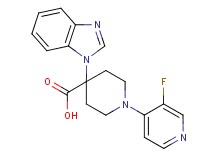 4-(1H-benzimidazol-1-yl)-1-(3-fluoropyridin-4-yl)piperidine-4-carboxylic acid