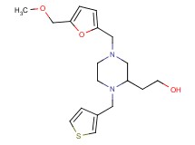 2-[4-{[5-(methoxymethyl)-2-furyl]methyl}-1-(3-thienylmethyl)-2-piperazinyl]ethanol