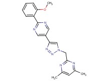 2-({4-[2-(2-methoxyphenyl)pyrimidin-5-yl]-1H-1,2,3-triazol-1-yl}methyl)-4,6-dimethylpyrimidine