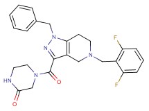 4-{[1-benzyl-5-(2,6-difluorobenzyl)-4,5,6,7-tetrahydro-1H-pyrazolo[4,3-c]pyridin-3-yl]carbonyl}-2-piperazinone