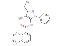N-(3-ethyl-4-methyl-1-phenyl-1H-pyrazol-5-yl)quinoxaline-5-carboxamide