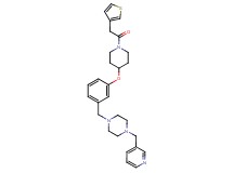 1-(3-pyridinylmethyl)-4-(3-{[1-(3-thienylacetyl)-4-piperidinyl]oxy}benzyl)piperazine