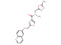 N-methyl-N-[(5-methyl-1,3,4-oxadiazol-2-yl)methyl]-2-[(quinolin-6-yloxy)methyl]-1,3-oxazole-4-carboxamide