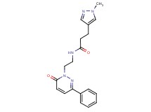3-(1-methyl-1H-pyrazol-4-yl)-N-[2-(6-oxo-3-phenylpyridazin-1(6H)-yl)ethyl]propanamide