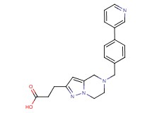 3-{5-[4-(3-pyridinyl)benzyl]-4,5,6,7-tetrahydropyrazolo[1,5-a]pyrazin-2-yl}propanoic acid