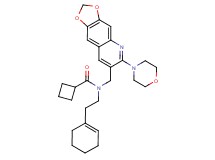 N-[2-(1-cyclohexen-1-yl)ethyl]-N-{[6-(4-morpholinyl)[1,3]dioxolo[4,5-g]quinolin-7-yl]methyl}cyclobutanecarboxamide