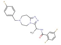 2,5-difluoro-N-{1-[7-(4-fluorobenzyl)-6,7,8,9-tetrahydro-5H-[1,2,4]triazolo[4,3-d][1,4]diazepin-3-yl]ethyl}benzamide
