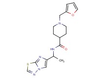 1-(2-furylmethyl)-N-(1-imidazo[2,1-b][1,3,4]thiadiazol-6-ylethyl)piperidine-4-carboxamide
