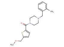1-{[5-(methoxymethyl)-2-thienyl]carbonyl}-4-(2-methylbenzyl)piperazine
