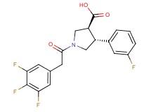 (3S*,4R*)-4-(3-fluorophenyl)-1-[(3,4,5-trifluorophenyl)acetyl]pyrrolidine-3-carboxylic acid
