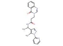 N-{1-[5-methyl-1-(2-pyridinyl)-1H-pyrazol-4-yl]ethyl}-3-(4-oxo-3(4H)-quinazolinyl)propanamide