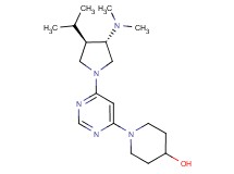 1-{6-[(3S*,4R*)-3-(dimethylamino)-4-isopropyl-1-pyrrolidinyl]-4-pyrimidinyl}-4-piperidinol
