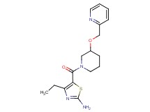 4-ethyl-5-{[3-(2-pyridinylmethoxy)-1-piperidinyl]carbonyl}-1,3-thiazol-2-amine