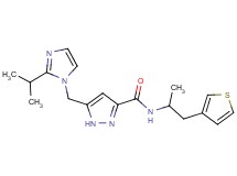 5-[(2-isopropyl-1H-imidazol-1-yl)methyl]-N-[1-methyl-2-(3-thienyl)ethyl]-1H-pyrazole-3-carboxamide