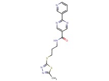 N-{3-[(5-methyl-1,3,4-thiadiazol-2-yl)thio]propyl}-2-pyridin-3-ylpyrimidine-5-carboxamide