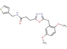 3-[5-(2,5-dimethoxybenzyl)-1,3,4-oxadiazol-2-yl]-N-(3-thienylmethyl)propanamide