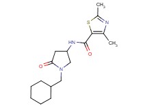 N-[1-(cyclohexylmethyl)-5-oxo-3-pyrrolidinyl]-2,4-dimethyl-1,3-thiazole-5-carboxamide