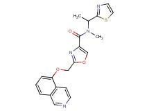 2-[(isoquinolin-5-yloxy)methyl]-N-methyl-N-[1-(1,3-thiazol-2-yl)ethyl]-1,3-oxazole-4-carboxamide