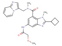 2-cyclobutyl-N-(imidazo[1,2-a]pyridin-3-ylmethyl)-5-[(methoxyacetyl)amino]-N,1-dimethyl-1H-benzimidazole-7-carboxamide