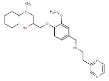 1-[cyclohexyl(methyl)amino]-3-[2-methoxy-4-({[2-(2-pyrazinyl)ethyl]amino}methyl)phenoxy]-2-propanol