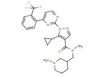 5-cyclopropyl-N-methyl-N-[(1-methyl-3-piperidinyl)methyl]-1-{4-[2-(trifluoromethyl)phenyl]-2-pyrimidinyl}-1H-pyrazole-4-carboxamide