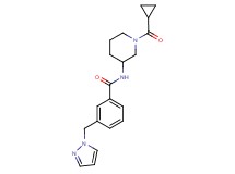 N-[1-(cyclopropylcarbonyl)piperidin-3-yl]-3-(1H-pyrazol-1-ylmethyl)benzamide