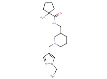 1-amino-N-({1-[(1-ethyl-1H-pyrazol-4-yl)methyl]-3-piperidinyl}methyl)cyclopentanecarboxamide dihydrochloride