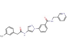 3-(4-{[(3-methylphenyl)acetyl]amino}-1H-pyrazol-1-yl)-N-(3-pyridinylmethyl)benzamide