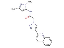 N-(1,3-dimethyl-1H-pyrazol-5-yl)-2-(4-quinolin-2-yl-1H-pyrazol-1-yl)acetamide
