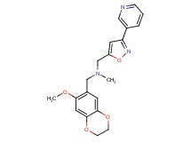 1-(7-methoxy-2,3-dihydro-1,4-benzodioxin-6-yl)-N-methyl-N-{[3-(3-pyridinyl)-5-isoxazolyl]methyl}methanamine