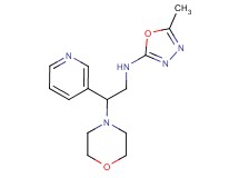 5-methyl-N-(2-morpholin-4-yl-2-pyridin-3-ylethyl)-1,3,4-oxadiazol-2-amine