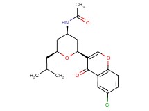 N-[(2S*,4R*,6S*)-2-(6-chloro-4-oxo-4H-chromen-3-yl)-6-isobutyltetrahydro-2H-pyran-4-yl]acetamide