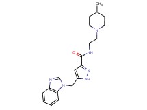 5-(1H-benzimidazol-1-ylmethyl)-N-[2-(4-methylpiperidin-1-yl)ethyl]-1H-pyrazole-3-carboxamide